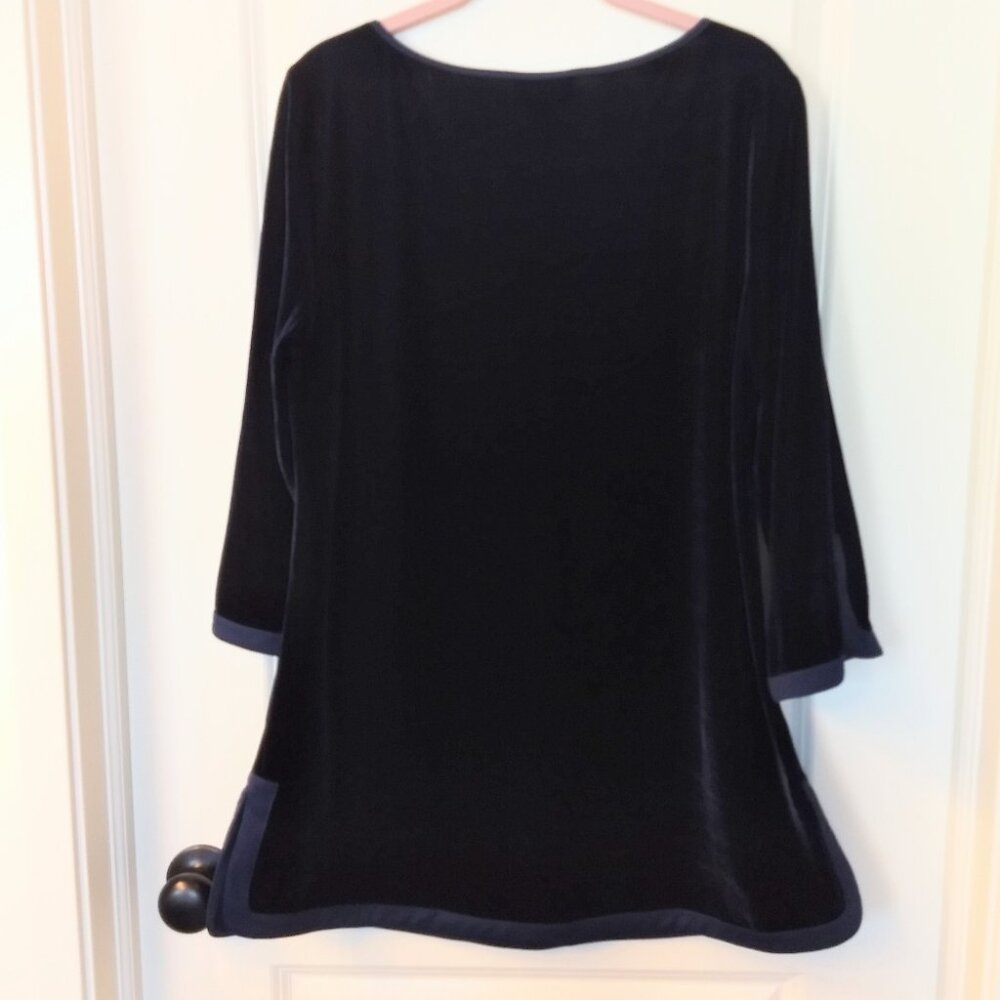 Women's Soft Surroundings Blue Velvet Tunic Shirt - Size Small - Picture 2 of 10